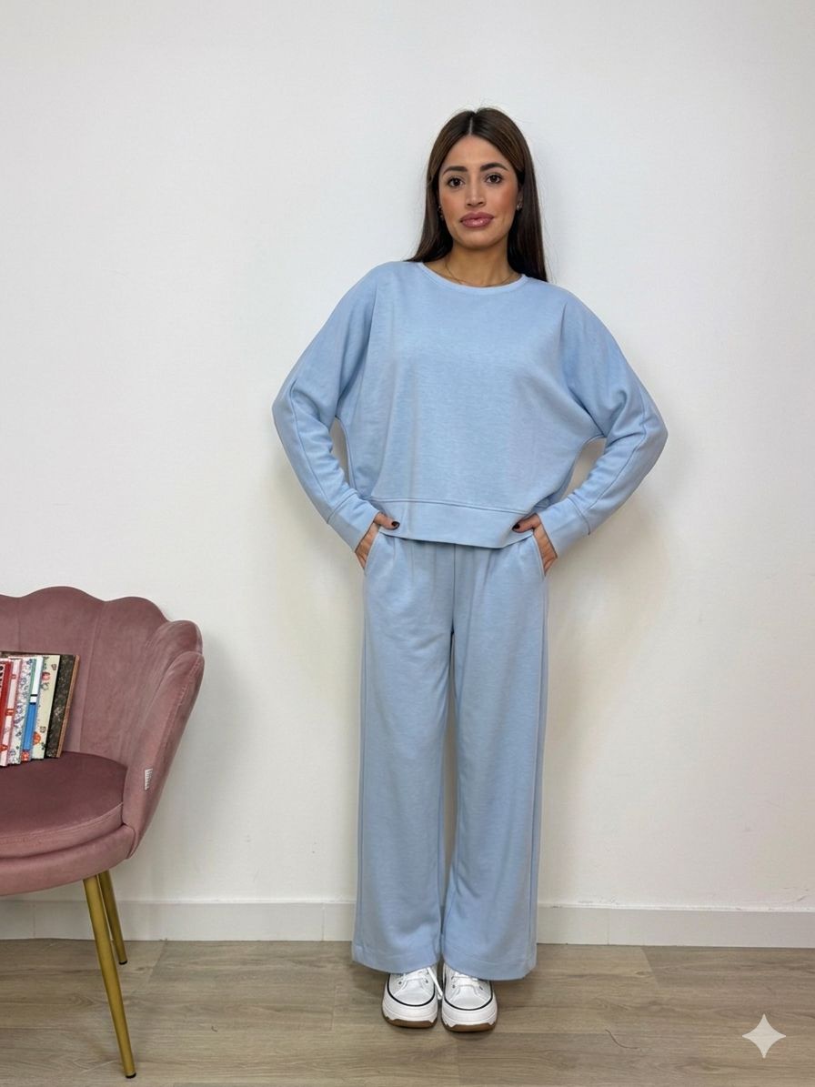 Pantalone Simple con Elastico in Vita