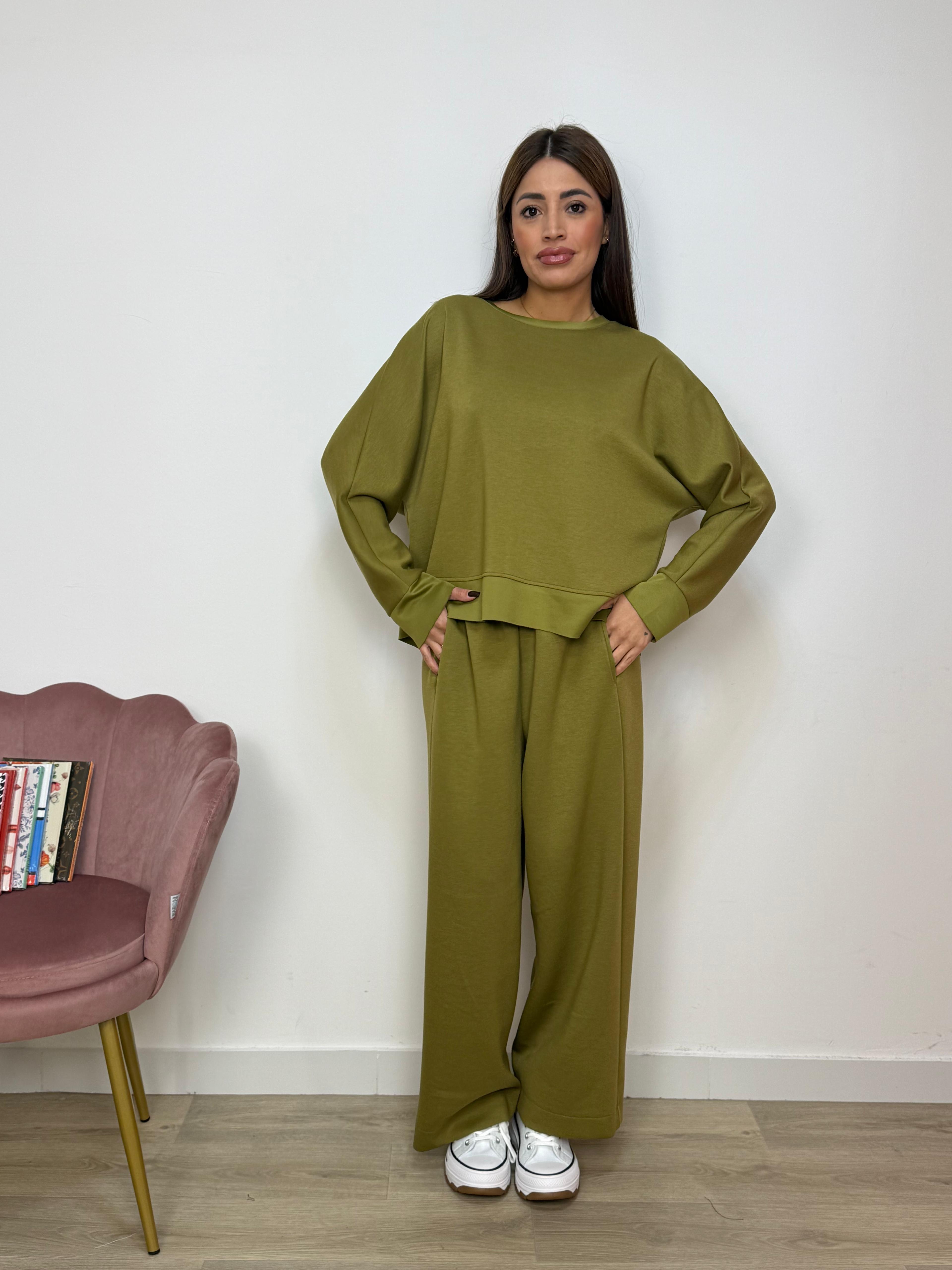 Pantalone Simple con Elastico in Vita