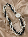 Collana perla intrecciato