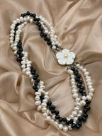 Collana perla intrecciato