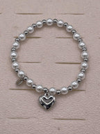 BRACCIALETTI PERLINE ACCIAIO