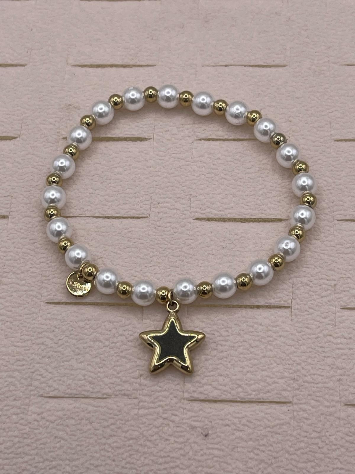 BRACCIALETTI PERLINE ACCIAIO