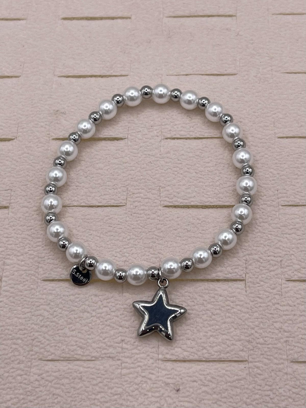 BRACCIALETTI PERLINE ACCIAIO