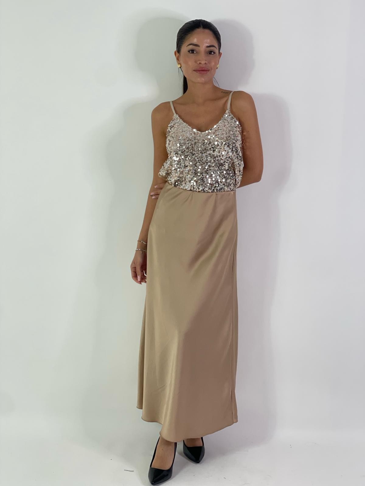 Canotta in paillettes