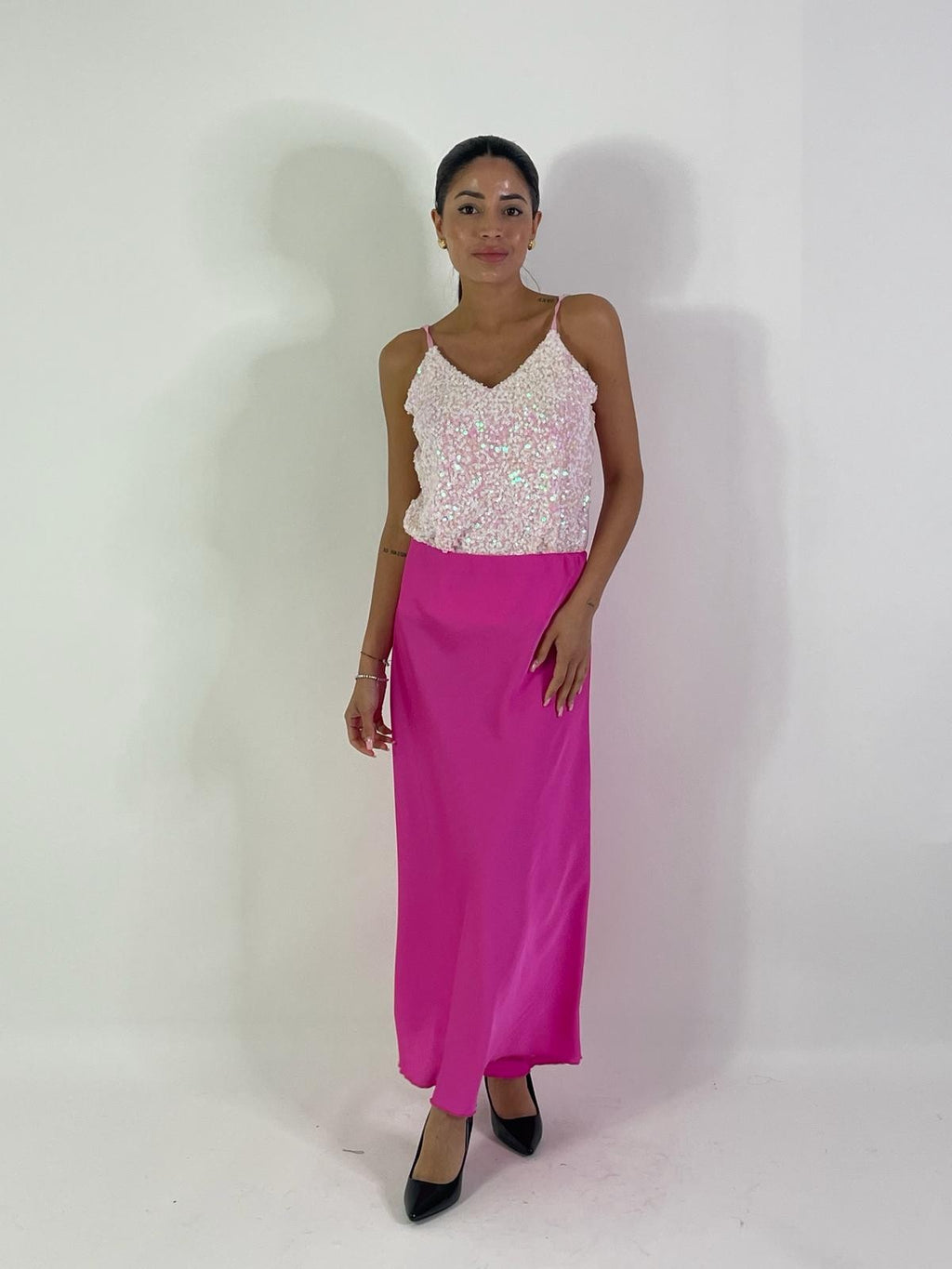 Canotta in paillettes