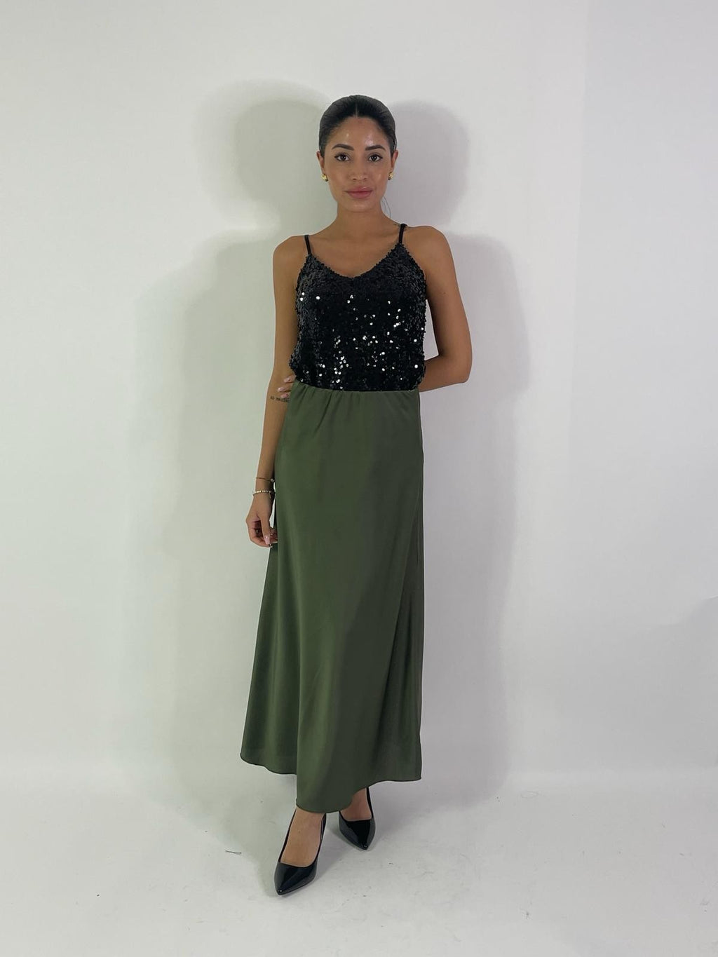 Canotta in paillettes