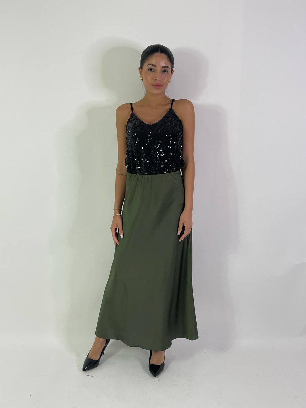 Canotta in paillettes