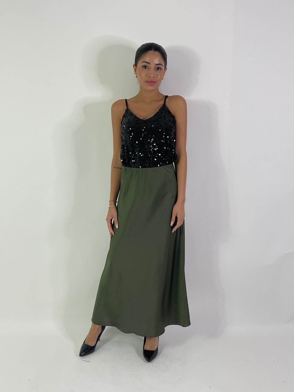 Canotta in paillettes