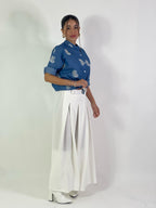 Camicia con ricami in cotone