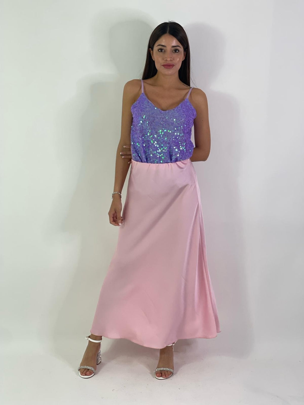 Canotta in paillettes