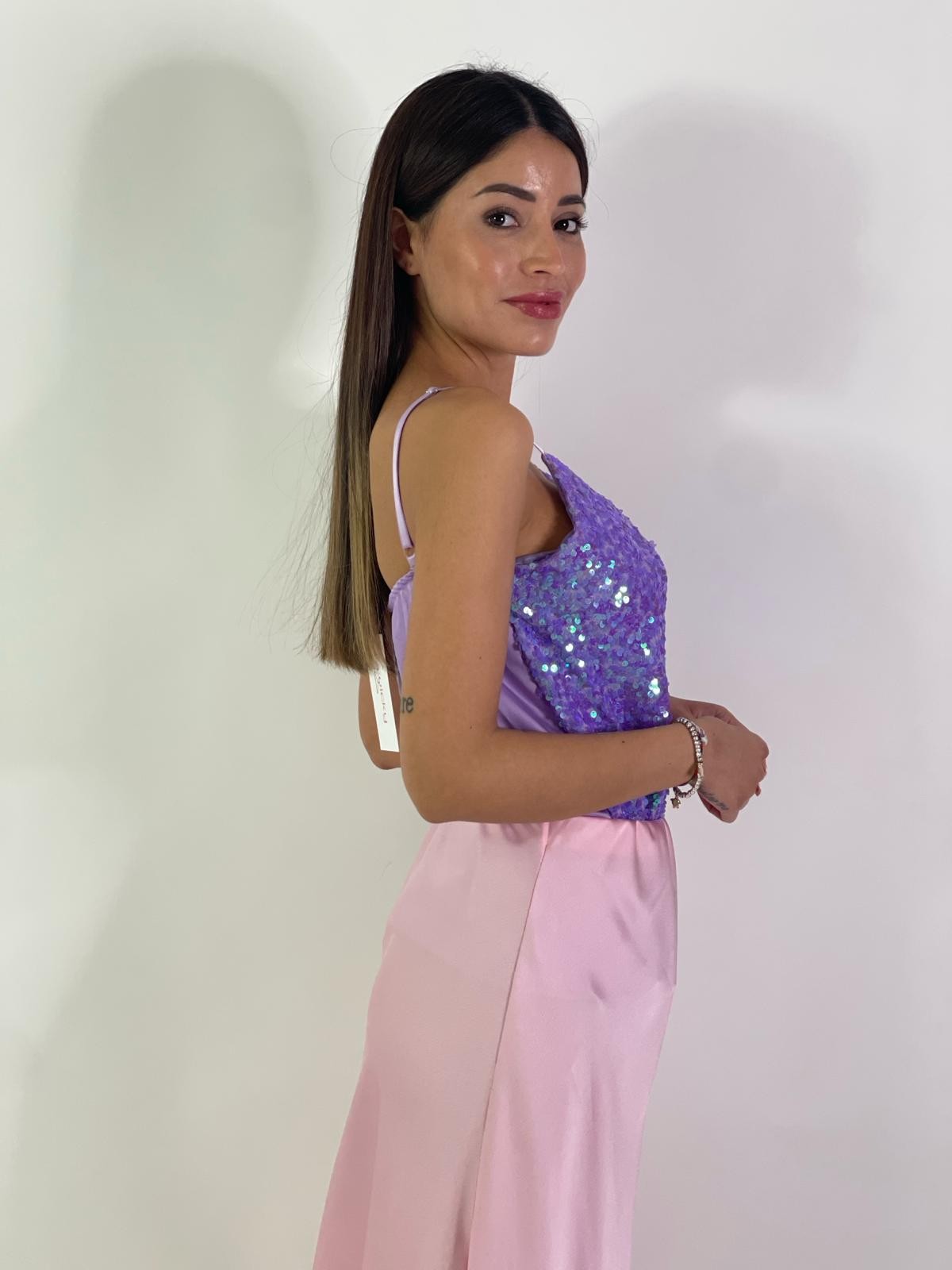 Canotta in paillettes