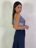 Canotta in paillettes