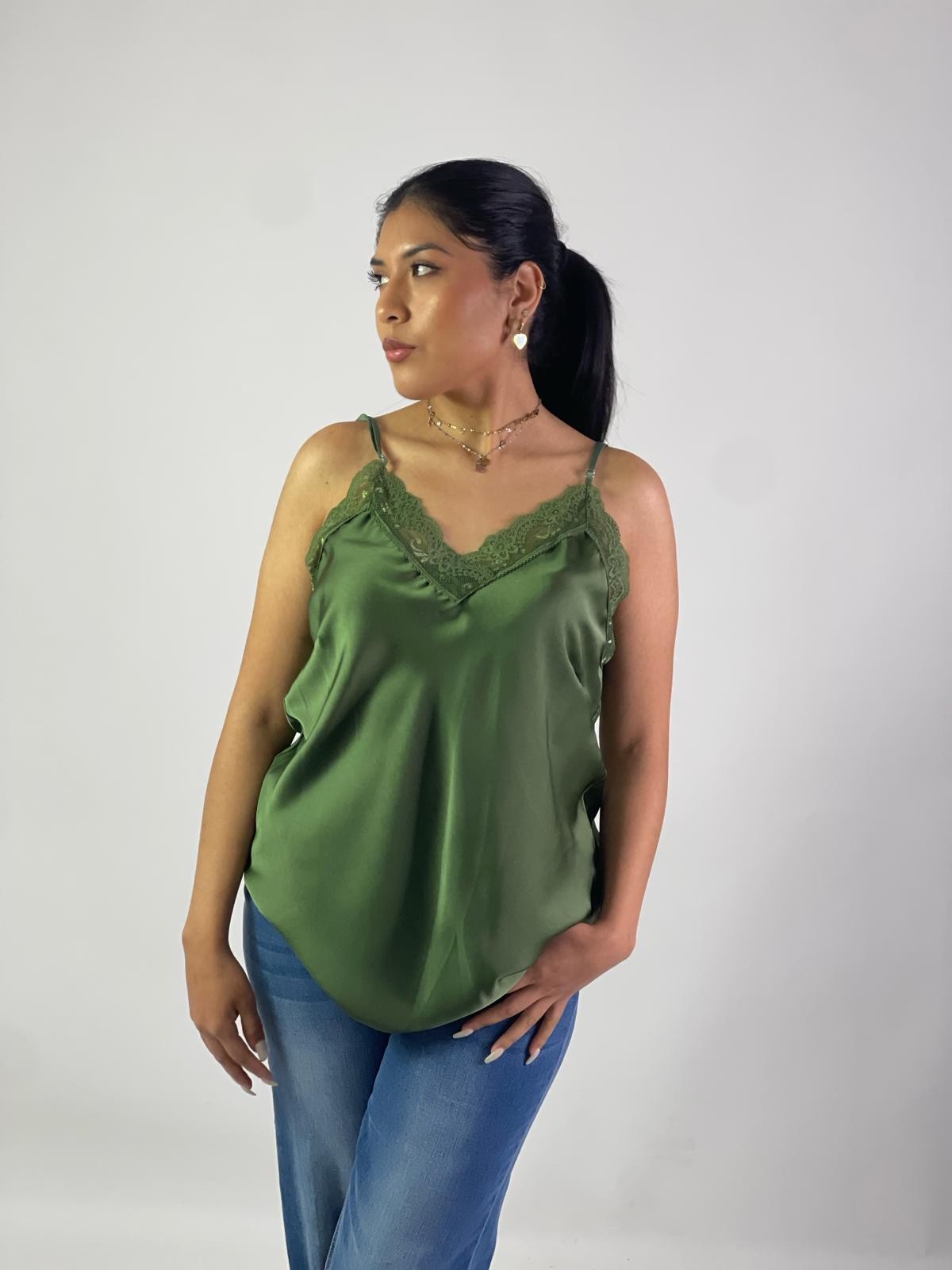 Canotta in raso over