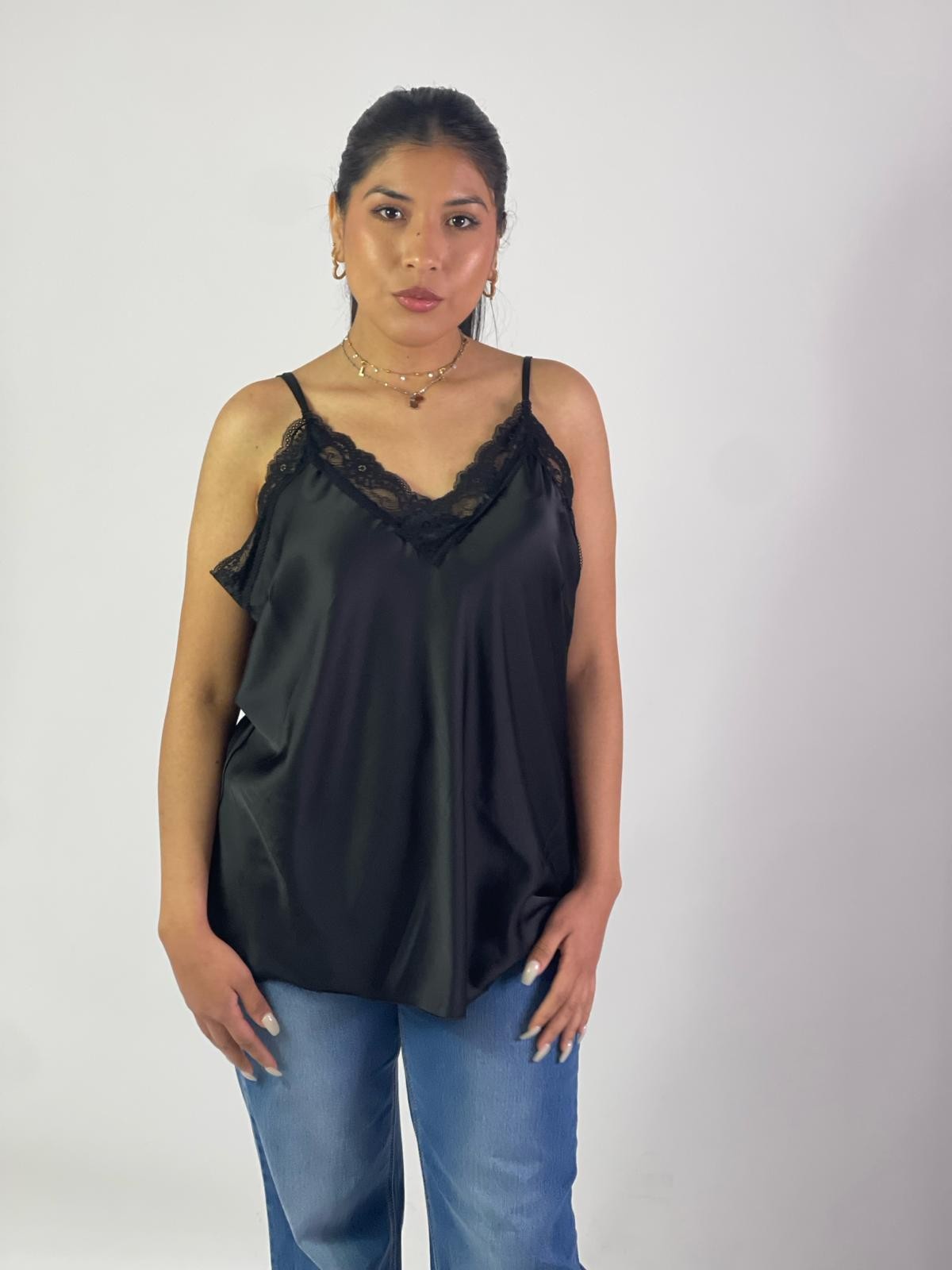 Canotta in raso over