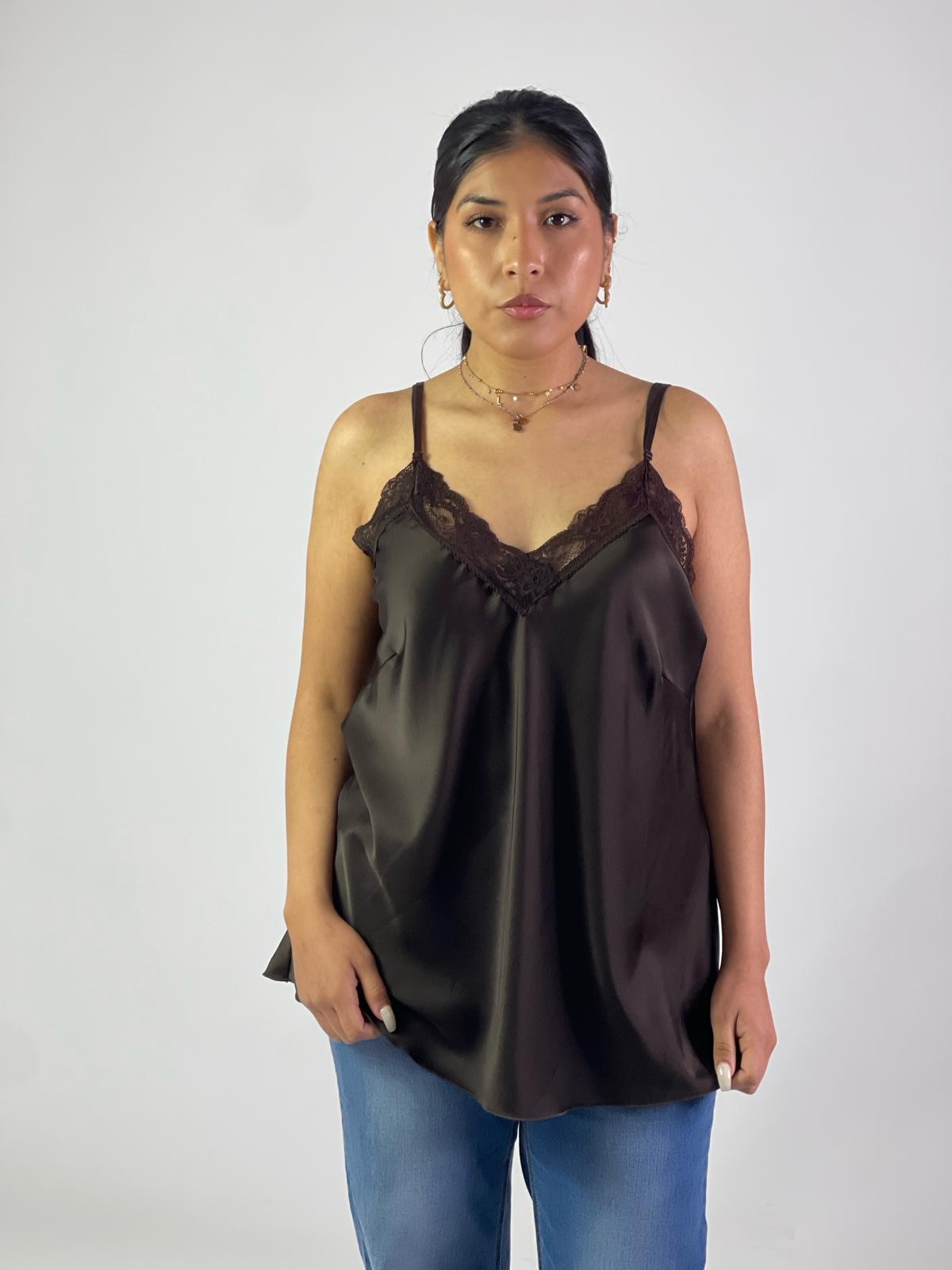 Canotta in raso over