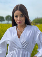 Collana lettere con perline