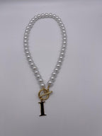 Collana lettere con perline