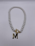 Collana lettere con perline