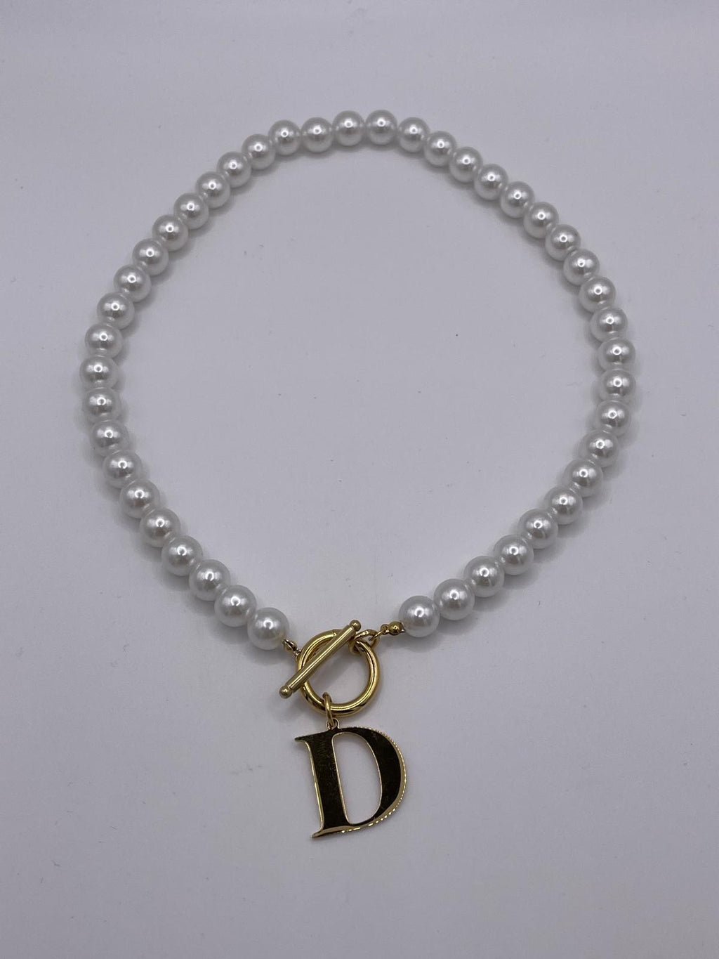 Collana lettere con perline