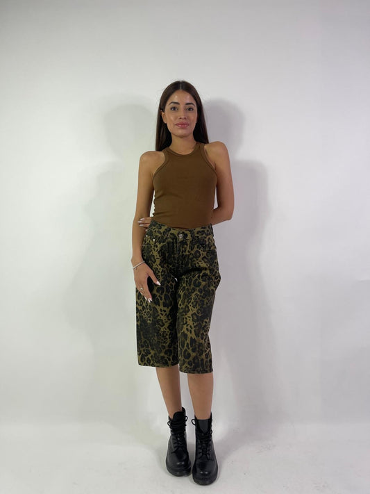 Bermuda Jeans maculato