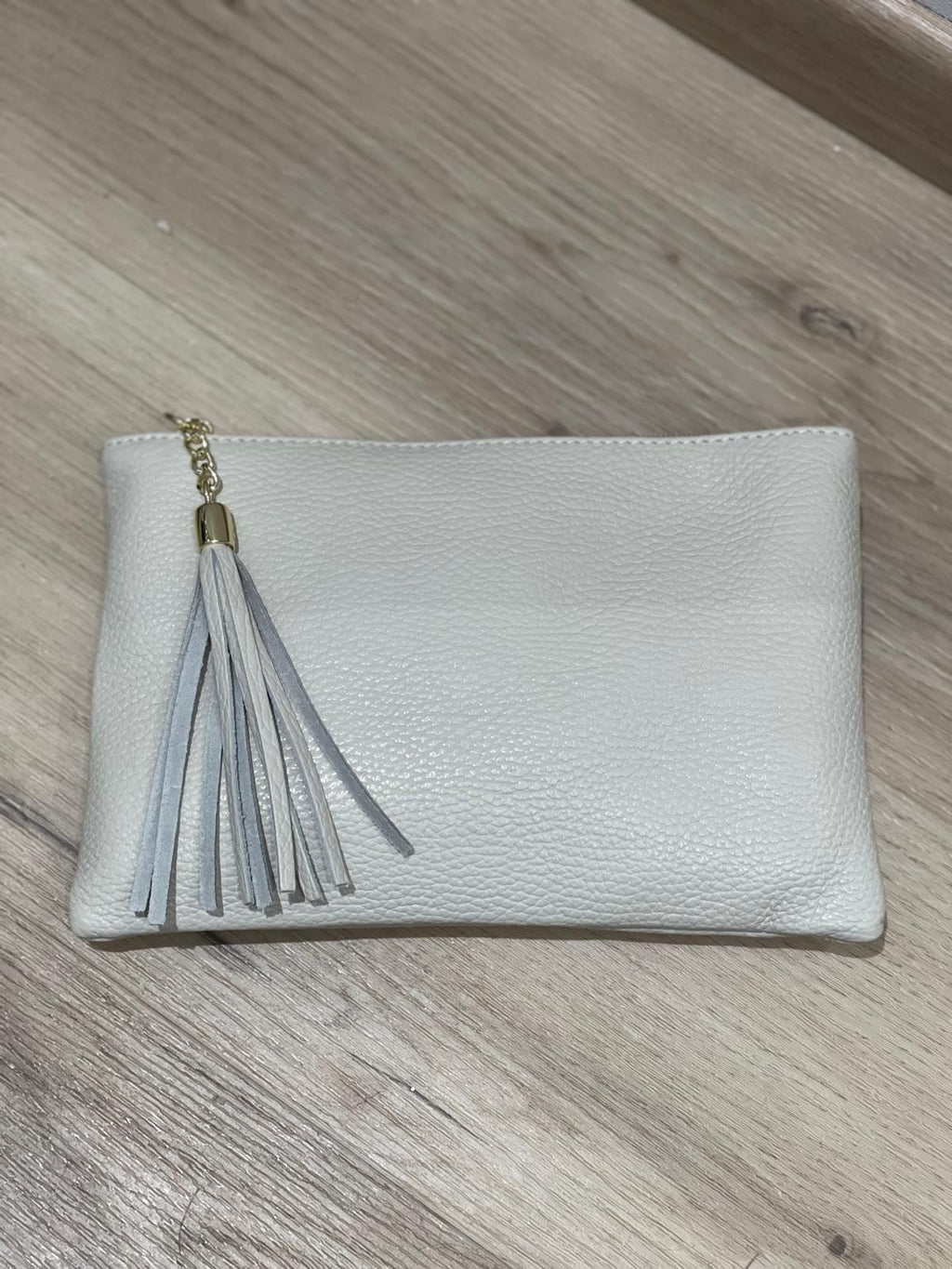 Mini pochette in vera pelle