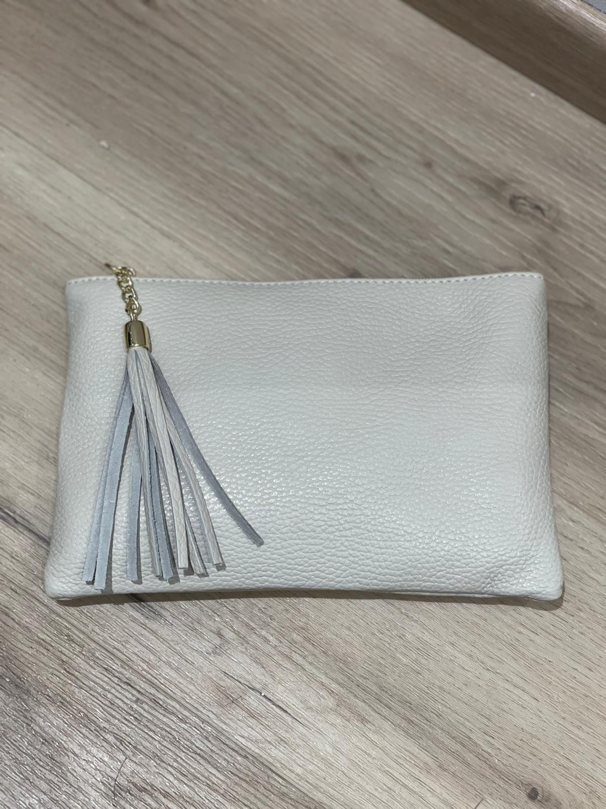 Mini pochette in vera pelle