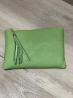 Mini pochette in vera pelle