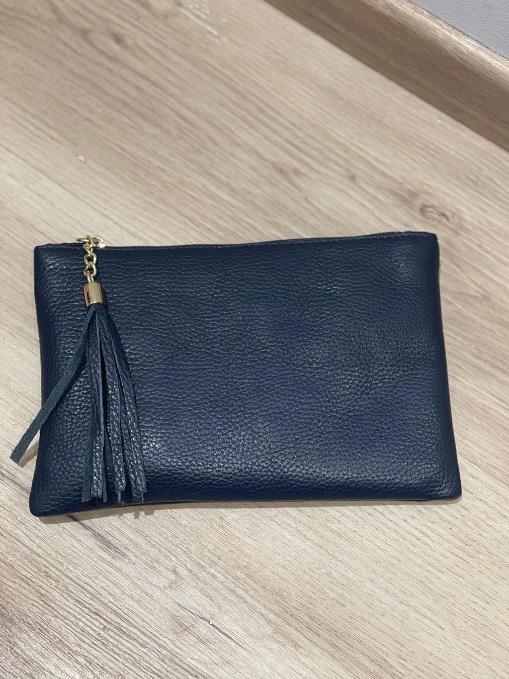 Mini pochette in vera pelle