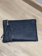 Mini pochette in vera pelle