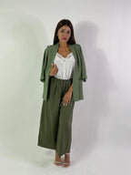 Cardigan misto lino cotone