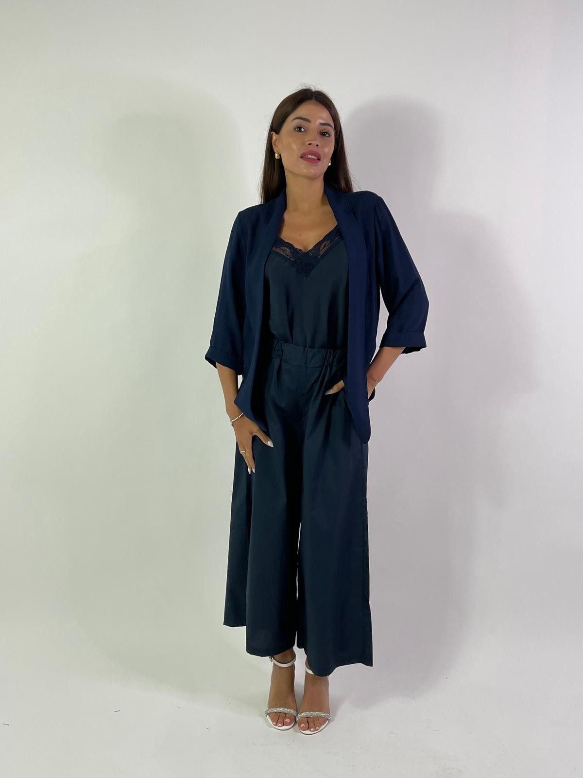 Cardigan misto lino cotone