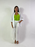 Cardigan misto lino cotone