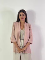 Cardigan misto lino cotone