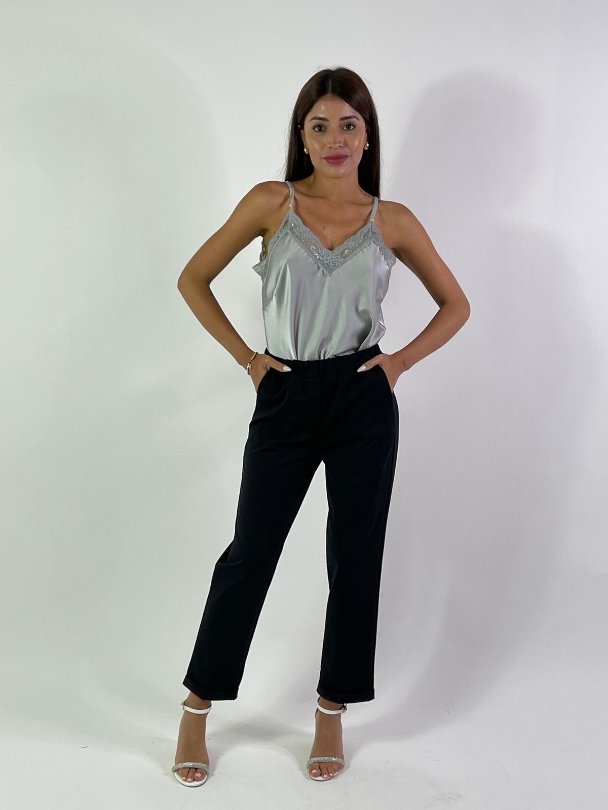 Canotta in Raso con Pizzo