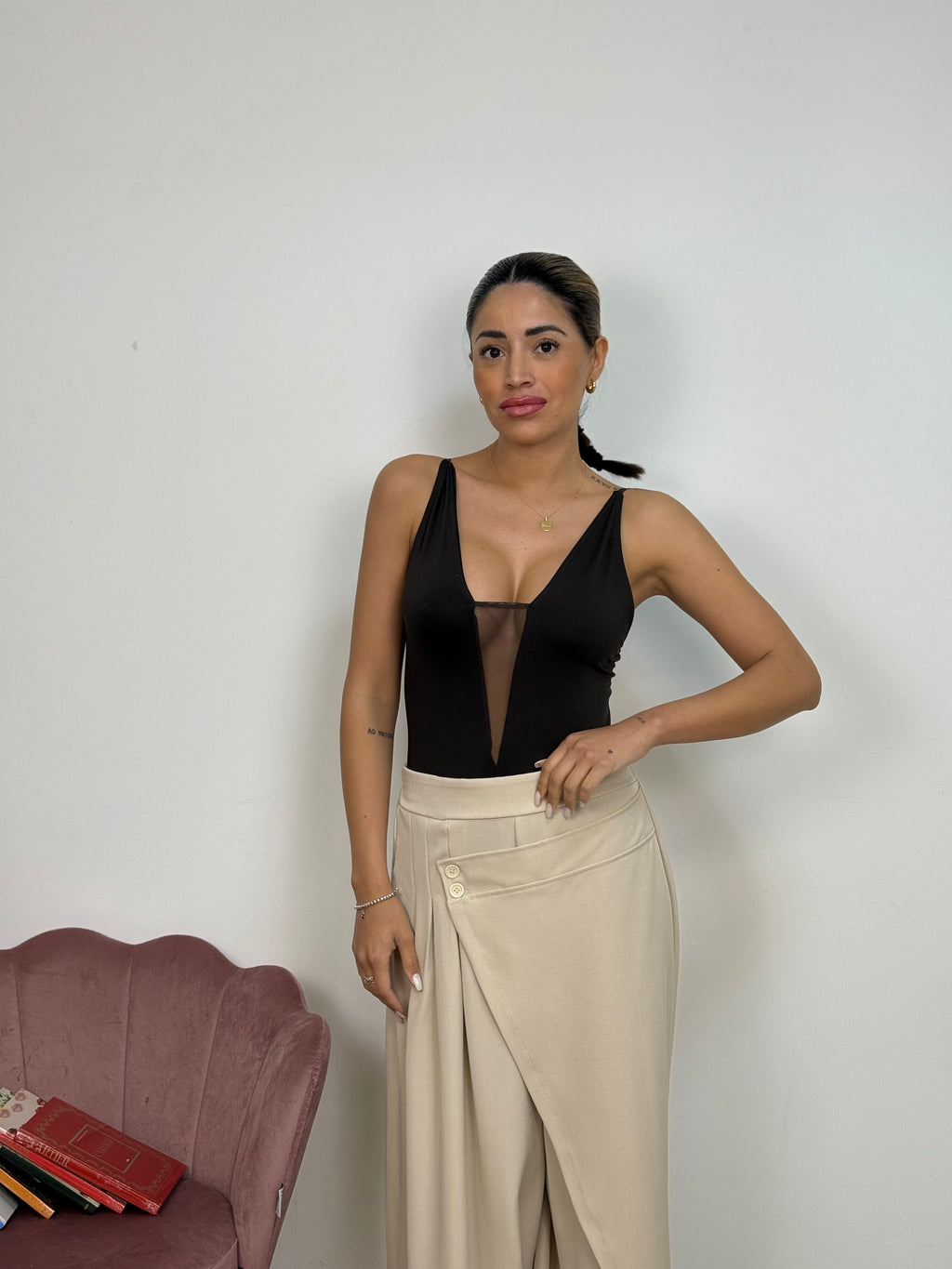 Body a V con Trasparenza sulla Schiena