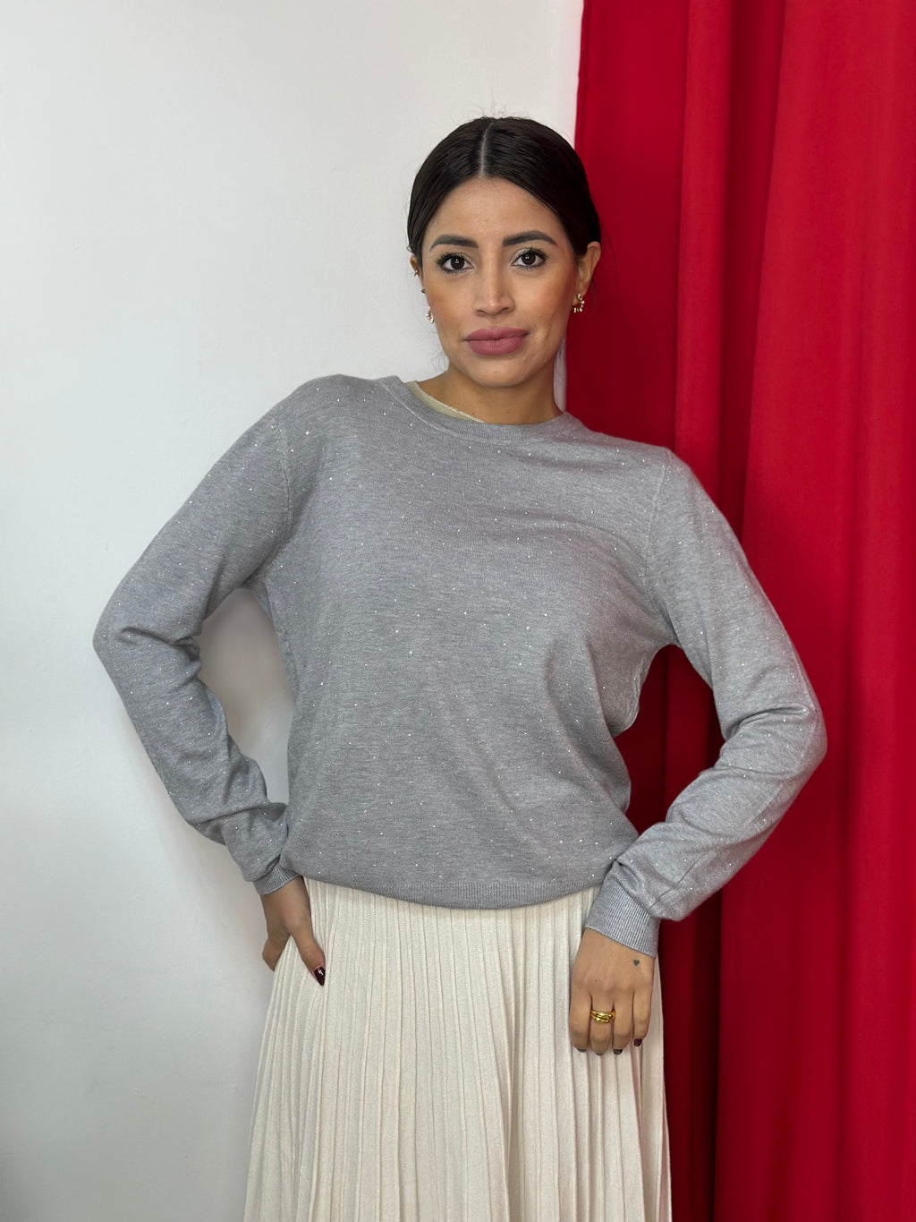 Maglia con brillantini