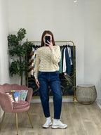Maglioncino in Maglia Traforato in Cotone