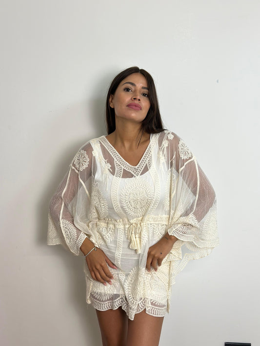Maglia farfalla con ricami