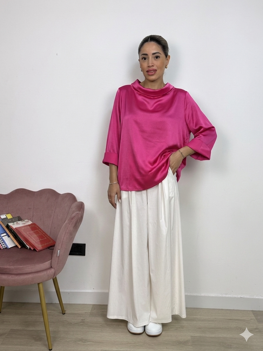 Maglia Scollo ad Anello in Raso