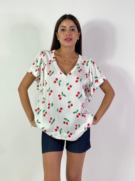 Maglia scollo V fruit