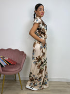 Pantalone Morbido Elasticizzato Fiorito