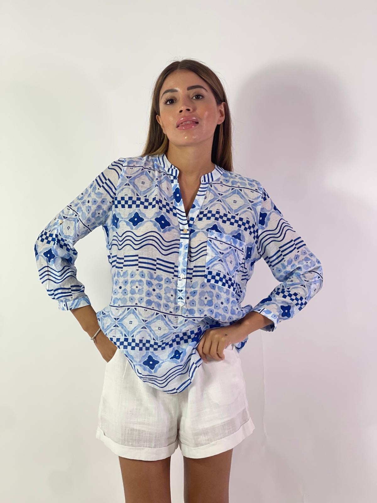 Camicia collo coreano