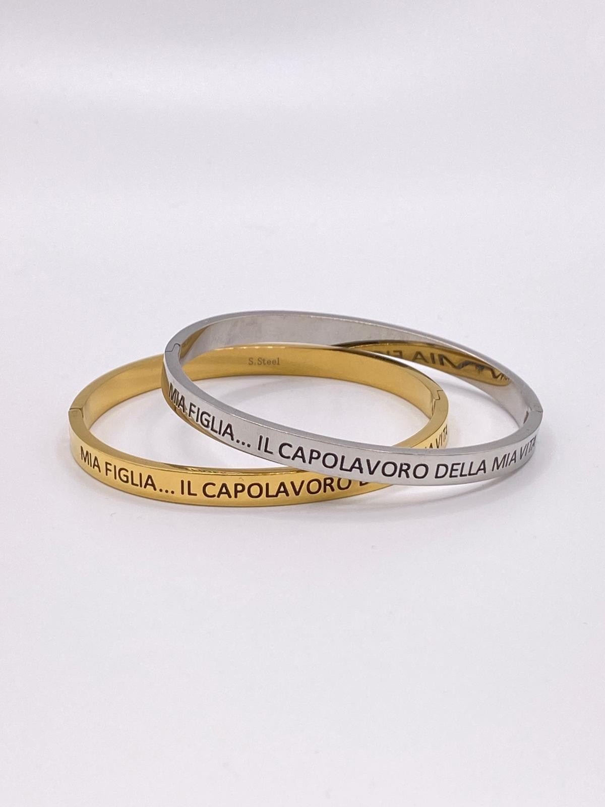 Braccialetto rigido con dediche