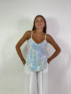 Canotta in paillettes