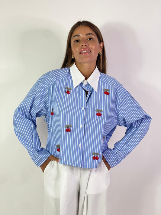 Camicia righe cherry