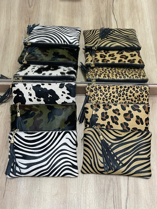 Pochette animal vera pelle