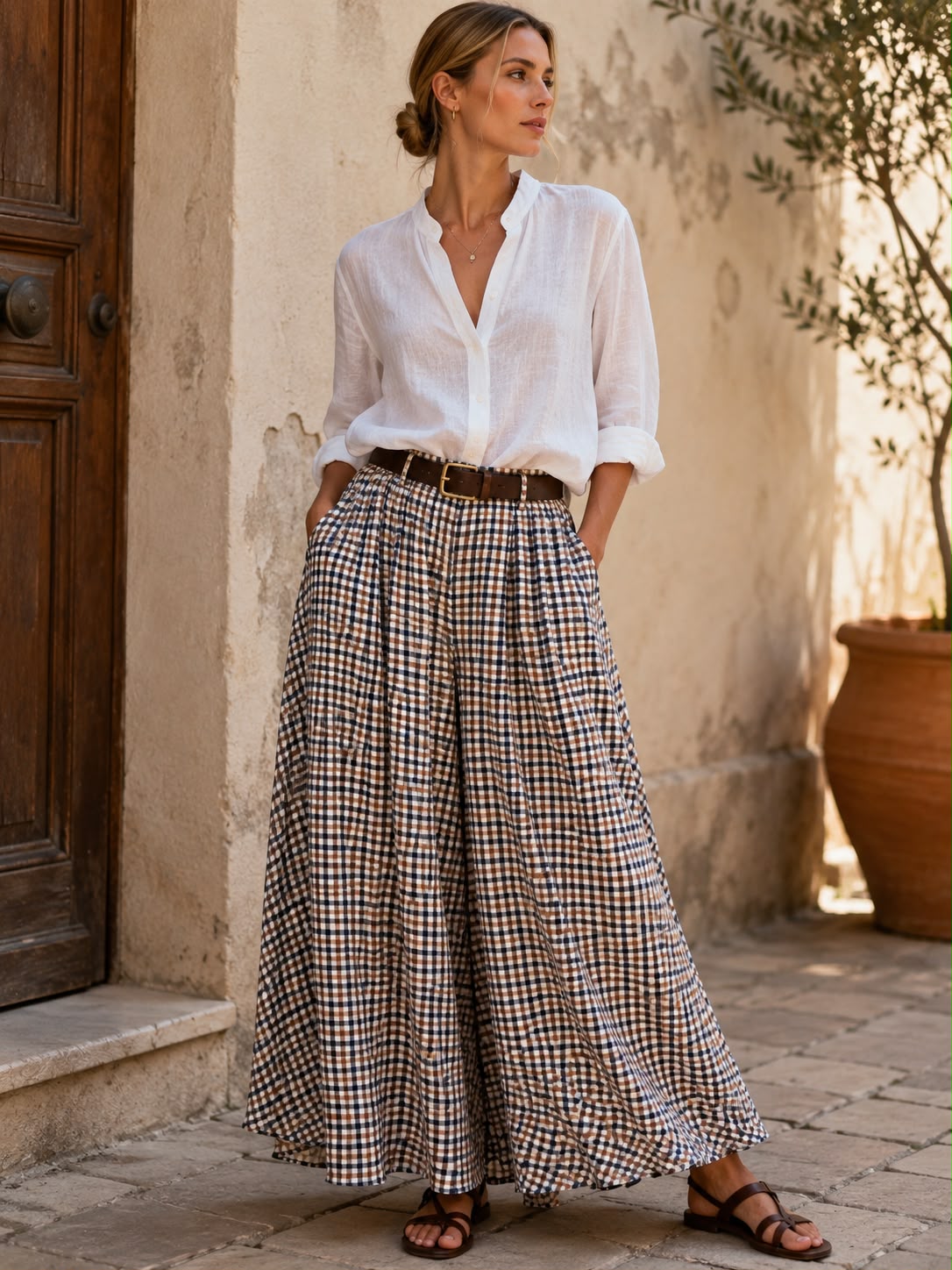 Pantalone Quadretti Leggeri