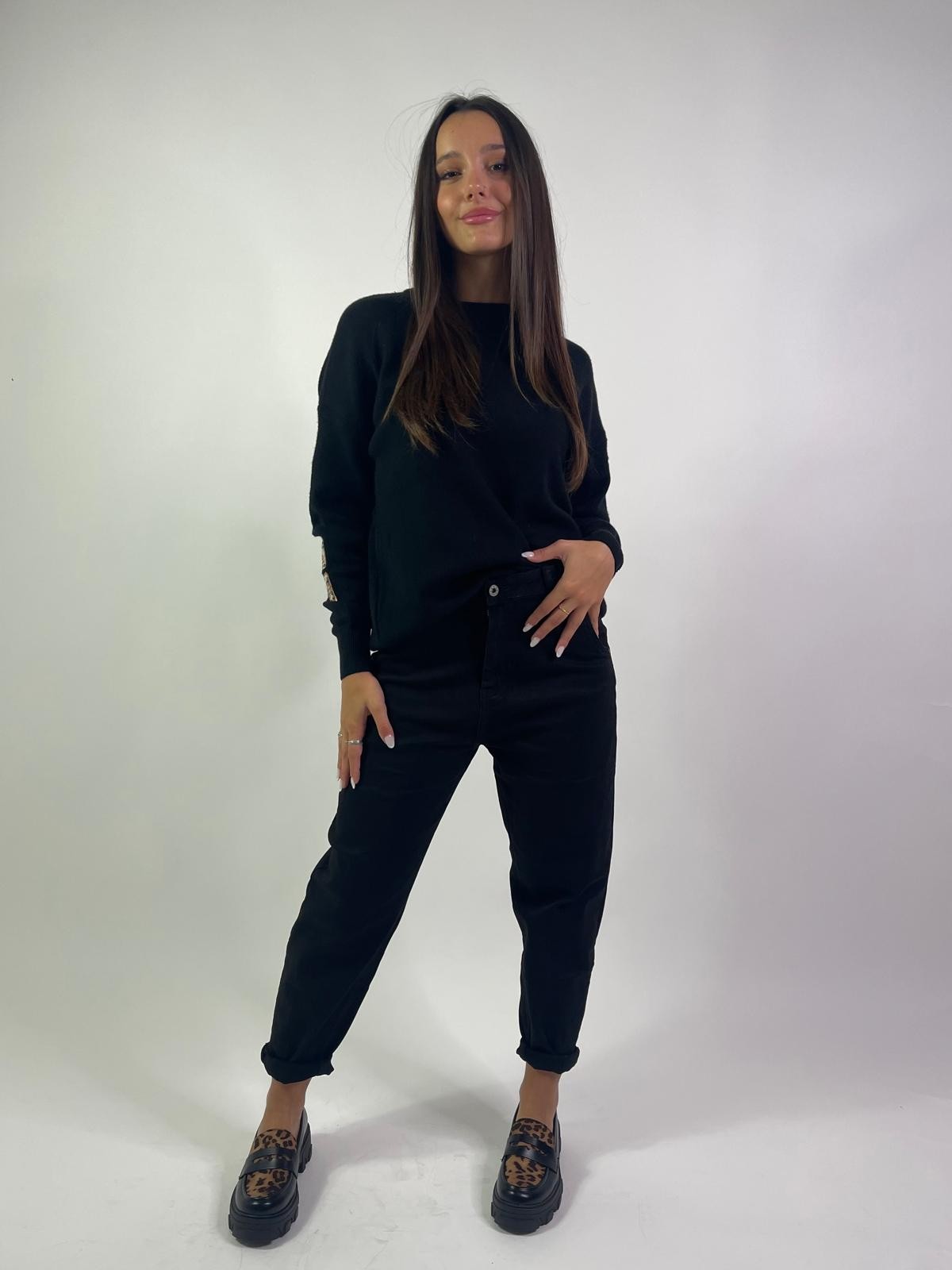 Jeans nero baloon fit