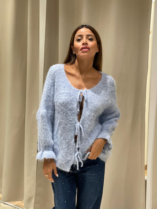 Maglione fiocchi misto lana