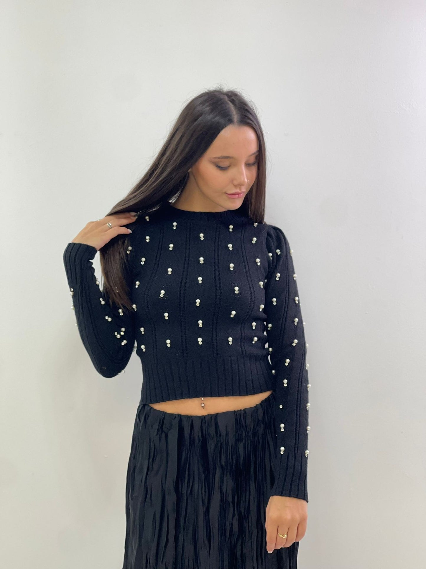 Maglione perlato